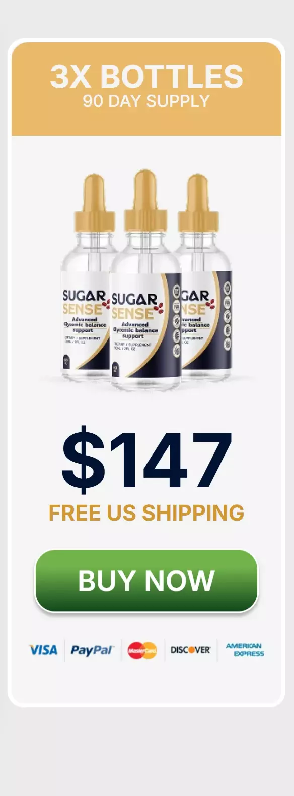 Sugar Sense™ 3 bottles pricing